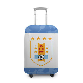 Чехол для чемодана 3D с принтом Сборная Уругвая в Тюмени, 86% полиэфир, 14% спандекс | двустороннее нанесение принта, прорези для ручек и колес | кавани | португалия | россия | спорт | суарес | уругвай | футбол | чемпионат мира | чемпионат мира по футболу | чм | эдинсон кавани