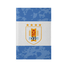 Обложка для паспорта матовая кожа с принтом Сборная Уругвая в Тюмени, натуральная матовая кожа | размер 19,3 х 13,7 см; прозрачные пластиковые крепления | кавани | португалия | россия | спорт | суарес | уругвай | футбол | чемпионат мира | чемпионат мира по футболу | чм | эдинсон кавани