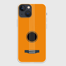 Чехол для iPhone 13 mini с принтом ГИТАРА в Тюмени,  |  | guitar | instrument | musuc | orange | pop | rock | гитара | инструмент | музыка | панк | рок | струны | фолк