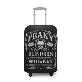 Чехол для чемодана 3D с принтом Острые Козырьки Whiskey в Тюмени, 86% полиэфир, 14% спандекс | двустороннее нанесение принта, прорези для ручек и колес | britain | cillian murphy | film | gangster | john | peaky blinders | shelby | tom hardy | tommy shelby | англия | гангстер | джон | лезвие | надпись | острые козырьки | сериал | текст | томас | фильм | харди | шелби