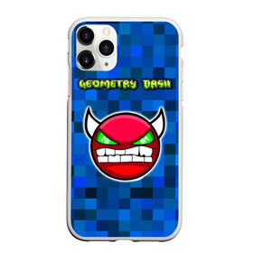 Чехол для iPhone 11 Pro матовый с принтом Geometry Dash в Тюмени, Силикон |  | Тематика изображения на принте: devil | geometry dash | pixel | геометри дэш | геометрический рывок | геометрия даш | демон | игры | логотипы игр | пиксель | смайл | эмоции