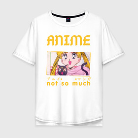 Мужская футболка хлопок Oversize с принтом Anime makes me happy в Тюмени, 100% хлопок | свободный крой, круглый ворот, “спинка” длиннее передней части | ahegao | anime | baka | chibi | desu | japan | kohai | nani | neko | otaku | senpai | sensei | waifu | weeaboo | weeb | аниме | анимешник | анимешница | ахегао | бака | вайфу | виабу | десу | кохай | культура | нани | неко | отаку | сенпай | сенсеи | трен