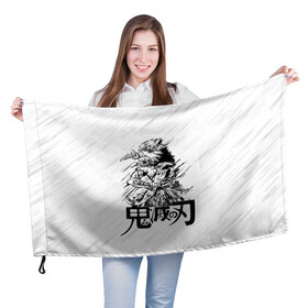 Флаг 3D с принтом Иноске Хашибира Kimetsu no Yaiba в Тюмени, 100% полиэстер | плотность ткани — 95 г/м2, размер — 67 х 109 см. Принт наносится с одной стороны | demon slayer | kamado | kimetsu no yaiba | nezuko | tanjiro | аниме | гию томиока | зеницу агацума | иноске хашибира | камадо | клинок | корзинная девочка | манга | музан кибуцуджи | незуко | рассекающий демонов | танджиро