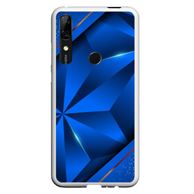 Чехол для Honor P Smart Z с принтом 3D абстрактные фигуры BLUE в Тюмени, Силикон | Область печати: задняя сторона чехла, без боковых панелей | Тематика изображения на принте: 3d | 3д | luxury | versace | vip | абстракция | блеск | блестки | версаче | вип | паттерн | роскошь | соты | текстуры