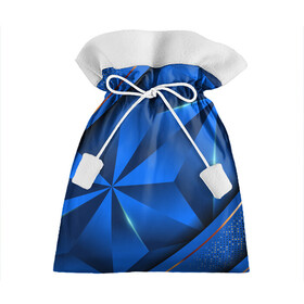 Подарочный 3D мешок с принтом 3D абстрактные фигуры BLUE в Тюмени, 100% полиэстер | Размер: 29*39 см | Тематика изображения на принте: 3d | 3д | luxury | versace | vip | абстракция | блеск | блестки | версаче | вип | паттерн | роскошь | соты | текстуры