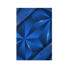 Обложка для паспорта матовая кожа с принтом 3D абстрактные фигуры BLUE в Тюмени, натуральная матовая кожа | размер 19,3 х 13,7 см; прозрачные пластиковые крепления | Тематика изображения на принте: 3d | 3д | luxury | versace | vip | абстракция | блеск | блестки | версаче | вип | паттерн | роскошь | соты | текстуры