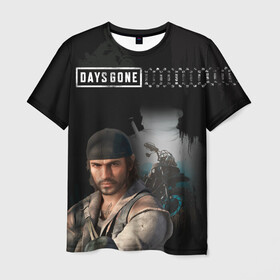 Мужская футболка 3D с принтом Days Gone в Тюмени, 100% полиэфир | прямой крой, круглый вырез горловины, длина до линии бедер | байкер | бешеные псы | дикон сент джон | жизнь после | зомби | наёмник | пандемия | скиталец | фрик