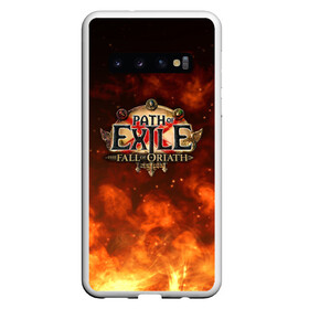 Чехол для Samsung Galaxy S10 с принтом Path of Exile Logo | Путь изгнанника Лого (Z) в Тюмени, Силикон | Область печати: задняя сторона чехла, без боковых панелей | Тематика изображения на принте: exile | game | path of exile | rpg | берсерк | вождь | дикарь | дуэлянт | игра | покоритель | путь изгнанника | рпг