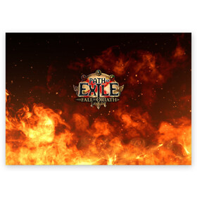 Поздравительная открытка с принтом Path of Exile Logo | Путь изгнанника Лого (Z) в Тюмени, 100% бумага | плотность бумаги 280 г/м2, матовая, на обратной стороне линовка и место для марки
 | exile | game | path of exile | rpg | берсерк | вождь | дикарь | дуэлянт | игра | покоритель | путь изгнанника | рпг