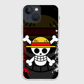 Чехол для iPhone 13 mini с принтом ONE PIECE   ВАН ПИС   ЧЕРЕП в Тюмени,  |  | anime | one piece | skull | аниме | ван пис | китайские иероглифы. | манга | мультфильм | скелет | череп | японская анимация