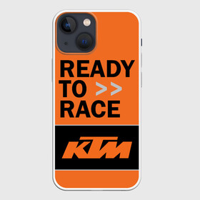Чехол для iPhone 13 mini с принтом KTM | READY TO RACE (Z) в Тюмени,  |  | enduro | ktm | moto | moto sport | motocycle | sportmotorcycle | ктм | мото | мото спорт | мотоспорт | спорт мото