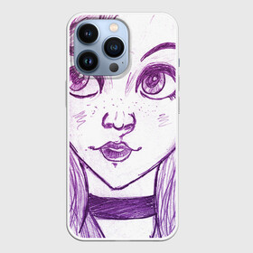 Чехол для iPhone 13 Pro с принтом девушка с чокером в Тюмени,  |  | art | color | creator | digital | illustration | illustrator | marker | meow | monster | paint | watercolor | woman | акварель | арт | девушка | диджитал | иллюстрация | карандаш | краски | маркеры | монстр | няша | няшный | поп | рисунок | создание | тво