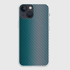 Чехол для iPhone 13 mini с принтом Carbon Blue в Тюмени,  |  | carbon | fiber | kevlar | карбон | кевлар | металл