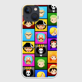 Чехол для iPhone 13 mini с принтом ONE PIECE   ВАН ПИС   ГЕРОИ в Тюмени,  |  | anime | heroes | one piece | pattern | skull | wanted | аниме | ван пис | герои | манга | мультфильм | персонажи. | розыск | скелет | узор | череп | японская анимация