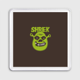 Магнит 55*55 с принтом Shrek. True Ogre в Тюмени, Пластик | Размер: 65*65 мм; Размер печати: 55*55 мм | charming | donkey | fiona | forever | gonna | is | me | once | pinocchio | roll | shrek | somebody | the | told | world | артур | в | гарольд | дракон | кот | лорд | мерлин | навсегда | огр | осел | пиноккио | пряник | сапогах | фаркуад | фиона