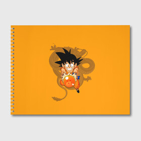 Альбом для рисования с принтом Kid Goku в Тюмени, 100% бумага
 | матовая бумага, плотность 200 мг. | anime | dragon ball | аниме | анимэ | драгон бал | дрэгон бол | жемчуг дракона