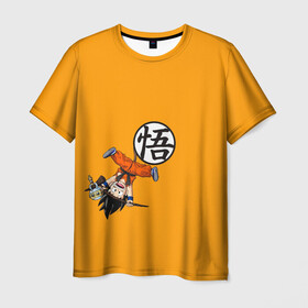 Мужская футболка 3D с принтом SAIYAN GOKU в Тюмени, 100% полиэфир | прямой крой, круглый вырез горловины, длина до линии бедер | Тематика изображения на принте: anime | dragon ball | аниме | анимэ | драгон бал | дрэгон бол | жемчуг дракона