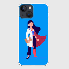 Чехол для iPhone 13 mini с принтом Медсестра | Super Nurse (Z) в Тюмени,  |  | health worker | hospital attendant | medic | nurse | nursing | super nurse | бикса | врач | доктор | медицина | медицинская сестра | медицинский персонал | медичка | медработник | медсестра | палатная | санитарка | супер медик