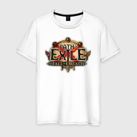 Мужская футболка хлопок с принтом Path of Exile в Тюмени, 100% хлопок | прямой крой, круглый вырез горловины, длина до линии бедер, слегка спущенное плечо. | computer | game | path of exile | игра | компьютерная | путь изгнания