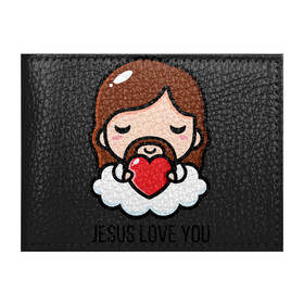 Обложка для студенческого билета с принтом Иисус любит тебя в Тюмени, натуральная кожа | Размер: 11*8 см; Печать на всей внешней стороне | Тематика изображения на принте: доброта | иисус | любовь | молитва | облако | пасха