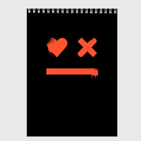 Скетчбук с принтом Smile | Love Death and Robots в Тюмени, 100% бумага
 | 48 листов, плотность листов — 100 г/м2, плотность картонной обложки — 250 г/м2. Листы скреплены сверху удобной пружинной спиралью | death | ldr | logo | love | netflix | robots | smile | анимация | кино | лого | лср | любовь | нетфликс | роботы | сериал | смайл | смайлик