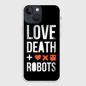 Чехол для iPhone 13 mini с принтом Love Death + Robots в Тюмени,  |  | death | ldr | logo | love | netflix | robots | smile | анимация | кино | лого | лср | любовь | нетфликс | роботы | сериал | смайл | смайлик