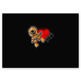 Поздравительная открытка с принтом K-VRC | Love Death and Robots в Тюмени, 100% бумага | плотность бумаги 280 г/м2, матовая, на обратной стороне линовка и место для марки
 | Тематика изображения на принте: death | heart | hearts | k vrc | ldr | logo | love | netflix | robots | smile | анимация | кино | лого | лср | любовь | нетфликс | роботы | сердце | сериал | смайл | смайлик