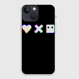 Чехол для iPhone 13 mini с принтом Love Death and Robots (Glitch) в Тюмени,  |  | death | glitch | heart | ldr | logo | love | netflix | robots | smile | анимация | глитч | глич | кино | лого | лср | любовь | нетфликс | роботы | сердце | сериал | смайл | смайлик