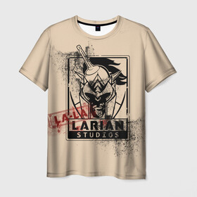Мужская футболка 3D с принтом La-La-Larian Studios в Тюмени, 100% полиэфир | прямой крой, круглый вырез горловины, длина до линии бедер | baldur s gate 3 | divinity | larian studios | игра | лариан