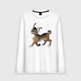 Мужской лонгслив хлопок с принтом Мультяшная рысь в Тюмени, 100% хлопок |  | Тематика изображения на принте: furry | lynx | животные | кошки | мультфильмы | рысь | хищники