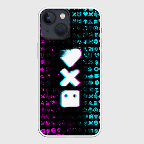 Чехол для iPhone 13 mini с принтом ЛЮБОВЬ СМЕРТЬ И РОБОТЫ в Тюмени,  |  | death | hear | ldr | logo | love | netflix | robots | smile | анимация | кино | лого | лср | любовь | нетфликс | роботы | сердце | сериал | смайл | смайлик