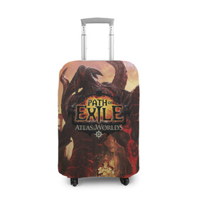 Чехол для чемодана 3D с принтом Path of Exile в Тюмени, 86% полиэфир, 14% спандекс | двустороннее нанесение принта, прорези для ручек и колес | computer | game | path of exile | игра | компьютерная | путь изгнания