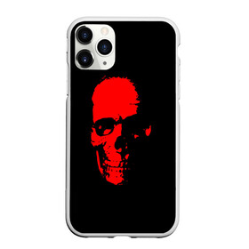 Чехол для iPhone 11 Pro Max матовый с принтом Кровавый череп в Тюмени, Силикон |  | skull | башка | голова | кость | красный череп | черепушка