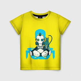 Детская футболка 3D с принтом Любовь, смерть и роботы в Тюмени, 100% гипоаллергенный полиэфир | прямой крой, круглый вырез горловины, длина до линии бедер, чуть спущенное плечо, ткань немного тянется | netflix | любовь | роботы | сериал