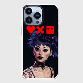 Чехол для iPhone 13 Pro с принтом Love, Death and Robots | Lora (Z) в Тюмени,  |  | Тематика изображения на принте: death | lora | love | love death robots | netflix | robots | vedeathrobots | xbot 4000 | лора | любовь | нетфликс | роботы | сериал | сериалы