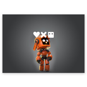 Поздравительная открытка с принтом Love, Death and Robots | K-VRC (Z) в Тюмени, 100% бумага | плотность бумаги 280 г/м2, матовая, на обратной стороне линовка и место для марки
 | Тематика изображения на принте: death | k vrc | love | love death robots | netflix | robots | vedeathrobots | xbot 4000 | врц | любовь | нетфликс | роботы | сериал | сериалы