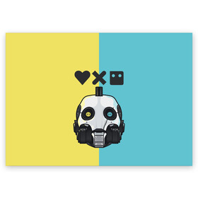 Поздравительная открытка с принтом XBOT 4000 | Love, Death and Robots (Z) в Тюмени, 100% бумага | плотность бумаги 280 г/м2, матовая, на обратной стороне линовка и место для марки
 | death | love | love death robots | netflix | robots | vedeathrobots | xbot 4000 | любовь | нетфликс | роботы | сериал | сериалы