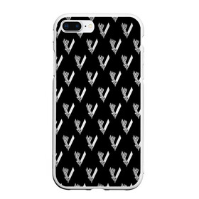 Чехол для iPhone 7Plus/8 Plus матовый с принтом Викинги Лого Паттерн Vikings Pattern (Z) в Тюмени, Силикон | Область печати: задняя сторона чехла, без боковых панелей | bjorn | floki | lodbrok | normann | ragnar | ragnarr | viking | vikingar | vikingene | vikinger | vikings | бьёрн | вальгала | вальгалла | вальхала | вальхалла | варяги | викинг | викинги | конанг | конунг | лагерта | лодброк | норман | рагнар