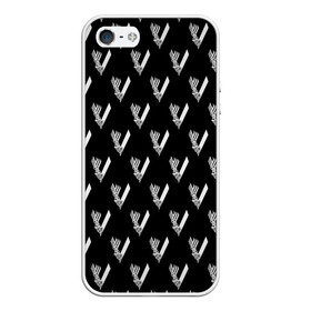 Чехол для iPhone 5/5S матовый с принтом Викинги Лого Паттерн Vikings Pattern (Z) в Тюмени, Силикон | Область печати: задняя сторона чехла, без боковых панелей | bjorn | floki | lodbrok | normann | ragnar | ragnarr | viking | vikingar | vikingene | vikinger | vikings | бьёрн | вальгала | вальгалла | вальхала | вальхалла | варяги | викинг | викинги | конанг | конунг | лагерта | лодброк | норман | рагнар