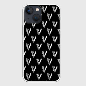 Чехол для iPhone 13 mini с принтом Викинги Лого Паттерн | Vikings Pattern (Z) в Тюмени,  |  | bjorn | floki | lodbrok | normann | ragnar | ragnarr | viking | vikingar | vikingene | vikinger | vikings | бьёрн | вальгала | вальгалла | вальхала | вальхалла | варяги | викинг | викинги | конанг | конунг | лагерта | лодброк | норман | рагнар