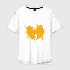 Мужская футболка хлопок Oversize с принтом Wu-Tang Yellow в Тюмени, 100% хлопок | свободный крой, круглый ворот, “спинка” длиннее передней части | black | hiphop | method man | music | new york | nyc | odb | old school | rap | rza | wu tang clan | wutang | ву тэнг | граффити | микрофон | музыка | нью йорк | рэп | рэпер | хипхоп