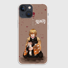 Чехол для iPhone 13 mini с принтом Избитый Зеницу Агацума в Тюмени,  |  | demon slayer | kamado | kimetsu no yaiba | nezuko | tanjiro | аниме | гию томиока | зеницу агацума | иноске хашибира | камадо | клинок | корзинная девочка | манга | музан кибуцуджи | незуко | рассекающий демонов | танджиро