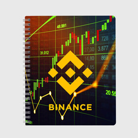 Тетрадь с принтом BINANCE / БИНАНС / БАНАН в Тюмени, 100% бумага | 48 листов, плотность листов — 60 г/м2, плотность картонной обложки — 250 г/м2. Листы скреплены сбоку удобной пружинной спиралью. Уголки страниц и обложки скругленные. Цвет линий — светло-серый
 | Тематика изображения на принте: binance | binance com | bitcoin | bittrex com | btc | exmo me | hodl. | trading | банан биржа | бинанс | биткоин | криптовалюта биржа | криптотрейдер | криптотрейдинг | трейдинг