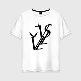 Женская футболка хлопок Oversize с принтом SODA LUV в Тюмени, 100% хлопок | свободный крой, круглый ворот, спущенный рукав, длина до линии бедер
 | luv | mayot | melon | music | og buda | seemee | soda | sodaluv | бигасс | коми | лав | лого | логотип | лув | мелон | сода