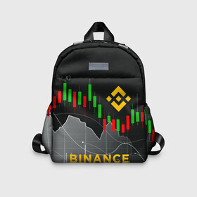 Детский рюкзак 3D с принтом BINANCE   БИНАНС   ГРАФИК в Тюмени, 100% полиэстер | лямки с регулируемой длиной, сверху петелька, чтобы рюкзак можно было повесить на вешалку. Основное отделение закрывается на молнию, как и внешний карман. Внутри дополнительный карман. По бокам два дополнительных кармашка | Тематика изображения на принте: binance | binance com | bitcoin | bittrex com | btc | exmo me | hodl | trading | банан биржа | бинанс | биткоин | график. | криптовалюта биржа | криптотрейдер | криптотрейдинг | трейдинг