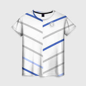 Женская футболка 3D с принтом FC Chelsea Fresh Top (2021 22) в Тюмени, 100% полиэфир ( синтетическое хлопкоподобное полотно) | прямой крой, круглый вырез горловины, длина до линии бедер | 0x000000123 | chelsea | stamford bridge | вернер | канте | стамфорд бридж | челси