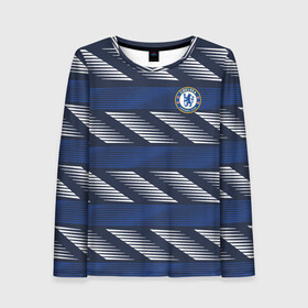 Женский лонгслив 3D с принтом FC Chelsea Breathe Training Top (2021 22) в Тюмени, 100% полиэстер | длинные рукава, круглый вырез горловины, полуприлегающий силуэт | 0x000000123 | chelsea | stamford bridge | вернер | канте | стамфорд бридж | челси