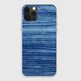 Чехол для iPhone 12 Pro с принтом Texture Denim в Тюмени, силикон | область печати: задняя сторона чехла, без боковых панелей | Тематика изображения на принте: background | blue | dark | denim | gradient | ice | jeans | paints | ripples | spot | spots | stripes | texture | white | белый | градиент | джинсы | лед | линии | полосы | пятна | пятно | светлый | синий | текстура | темная | ткань | тьма | фон