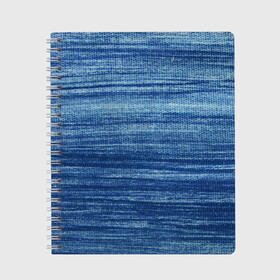 Тетрадь с принтом Texture. Denim в Тюмени, 100% бумага | 48 листов, плотность листов — 60 г/м2, плотность картонной обложки — 250 г/м2. Листы скреплены сбоку удобной пружинной спиралью. Уголки страниц и обложки скругленные. Цвет линий — светло-серый
 | background | blue | dark | denim | gradient | ice | jeans | paints | ripples | spot | spots | stripes | texture | white | белый | градиент | джинсы | лед | линии | полосы | пятна | пятно | светлый | синий | текстура | темная | ткань | тьма | фон
