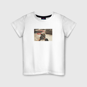 Детская футболка хлопок с принтом CS GO Вышивка в Тюмени, 100% хлопок | круглый вырез горловины, полуприлегающий силуэт, длина до линии бедер | counter strike | cs go | контер страйк | кс го